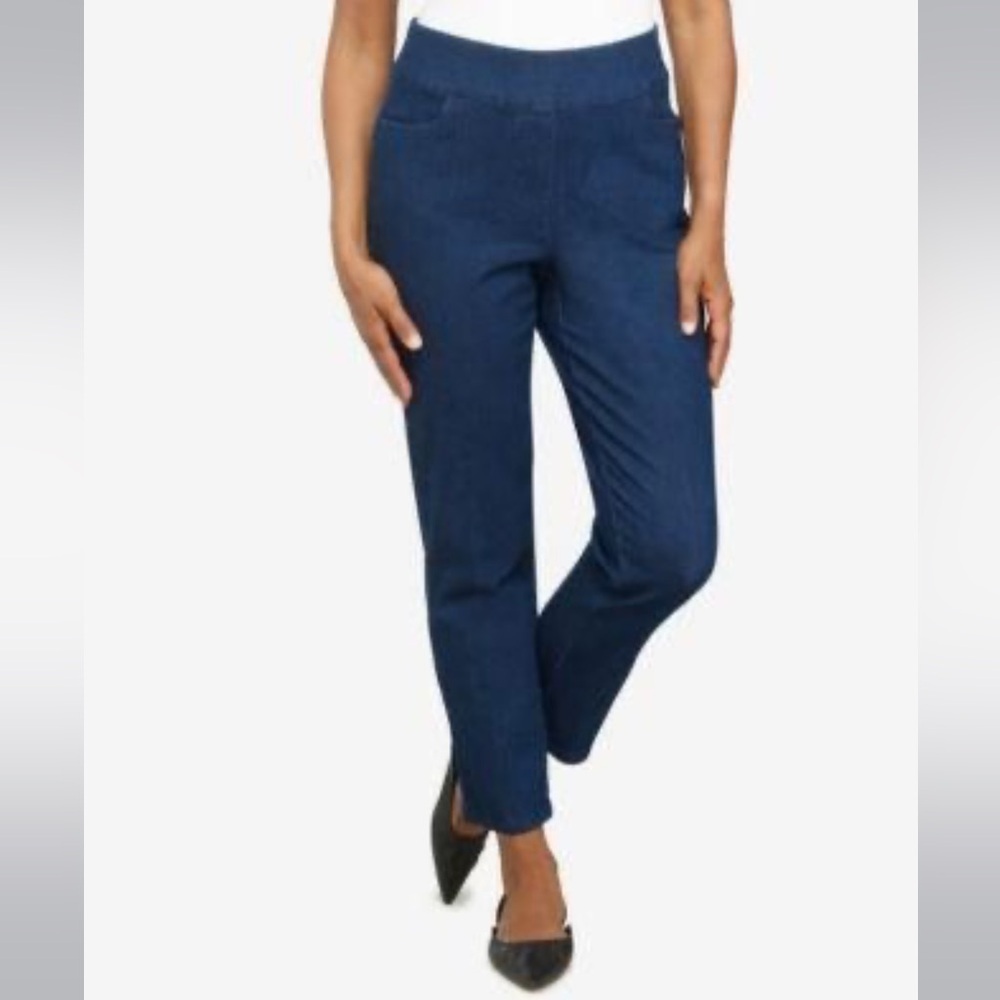 Alfred Dunner Plus Size Super Dark Denim Pants